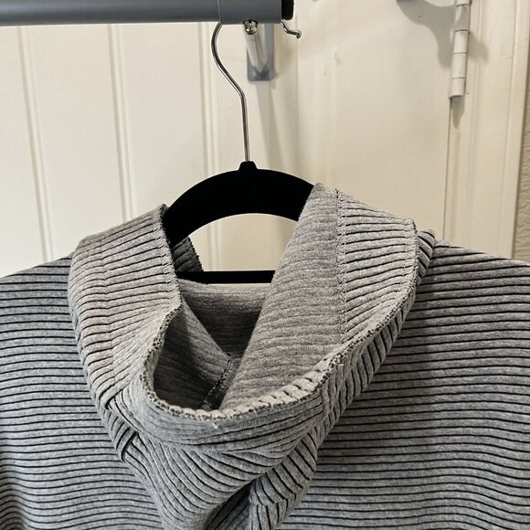 Westbound Gray Ribbed Snap Button Hooded Long Sleeve Jacket Womens Size XL - Picture 5 of 9